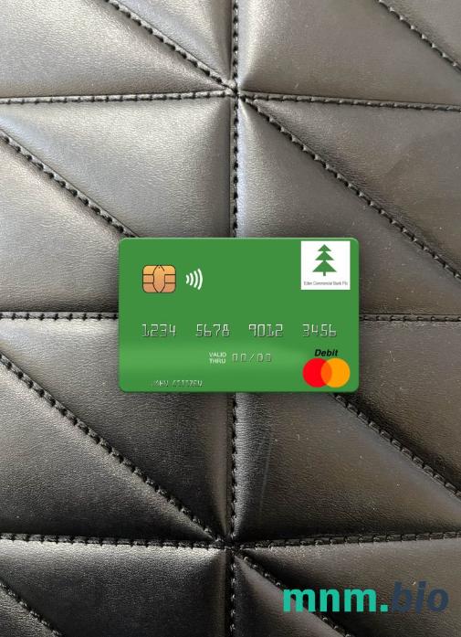 South Sudan Eden Commercial bank wygląd zdjęcia mastercard skan PSD + zdjęcie